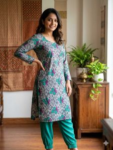 Stylish Printed Kurta with Pants Set