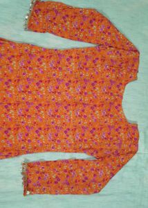 Floral Print Kurti with Sharara
