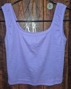 Lavender Ribbed Crop Top