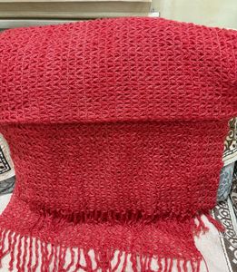 Red Knitted Shawl