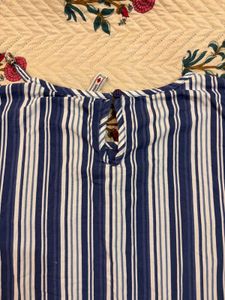 Blue Striped Short Dress