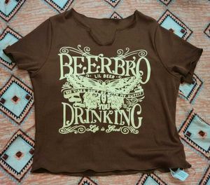 Brown "Beer Bro" Graphic Tee