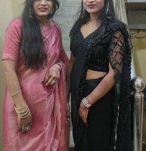 Elegant Black Embellished party wear saree