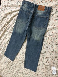 straight length Blue Denim vintage jeans