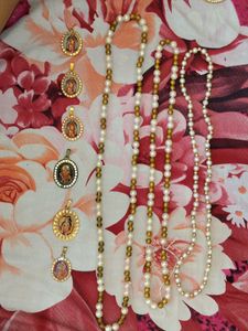 Gold Plated Pendant Chains and earrings