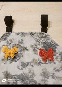 Floral Kurta with Decorative Butterfly