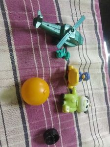 Toy Helicopter & Animal Figures