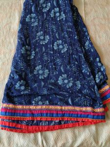 Beautiful Blue Floral Print chaniya choli