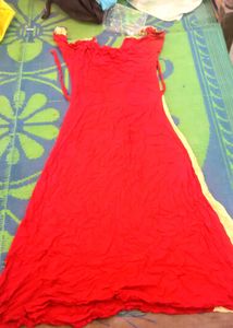 Red &amp; Cream Designer Long Kurti for Women | Elegan
