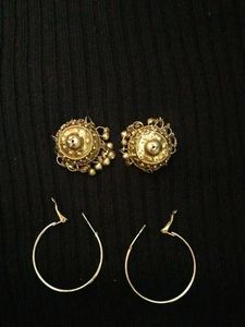 Traditional Gold Jhumka Earrings