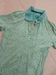 Men's Green &amp; White Polo T-Shirt