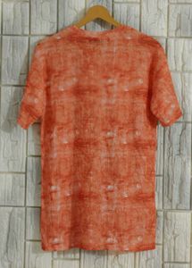 Unisex Shein Orange Abstract Print T-Shirt