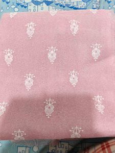 Pink Embroidered Kurta Set with dupatta ( unstitch