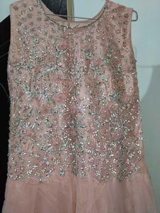 Stunning Peach Embellished Gown