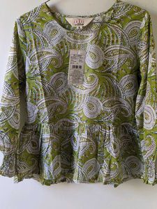Green Printed Top