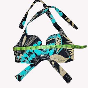 Tropical Print Bikini Top