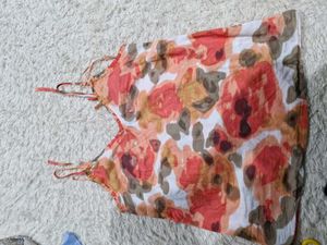 vero moda Floral Print Spaghetti Strap Top
