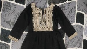 Designer Embroidered black gown