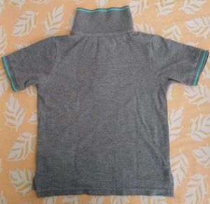 Boys' Grey Polo T-Shirt