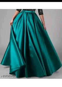 Elegant Teal Satin Gown