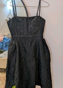 Vintage Black Textured Dress