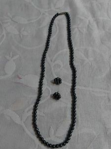 Elegant Single Line Grey Pearl Set for Women