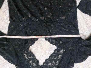 Elegant Black Lace Bodysuit