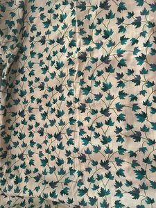 Cream Kurta with Green Leaf Print
