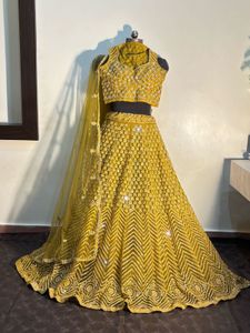 Elegant Yellow Lehenga Choli Set