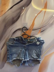 Blue Denim Cut-Off Shorts