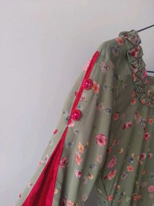 Floral Print Kurta-Leggings Set