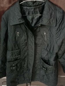 Leather overcoat