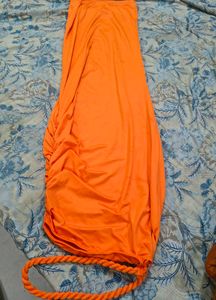 Newme Vibrant Orange Ruched Bikini Set