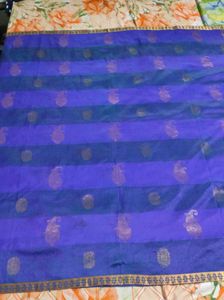 Blue Paisley Saree