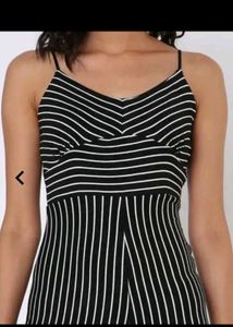 Striped Jumpsuit with Wide Legs