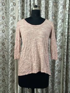 Light Pink Marled 3/4 Sleeve Top