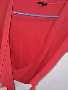 Red Wrap Top