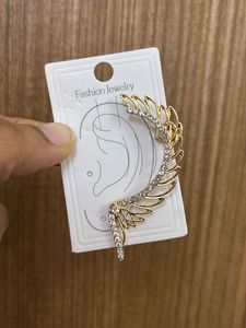 Metallic Studded Ear Cuffs in gold colour