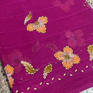 pink Color sareee without blouse( newfashion desig