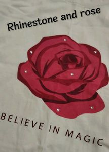 Cream Rose Graphic Tee