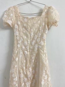 Cream Colour Party Wear One Piece