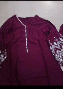 Embroidered Kurta Pant Set