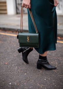 YSL Green Chain Shoulder Bag