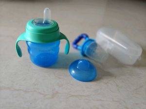 Philips Avent Blue Sippy Cup &amp; Food Feeder