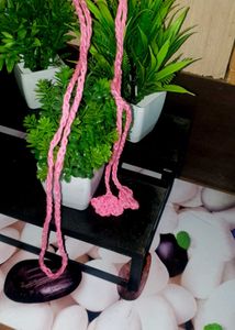 Boho Pink Macrame ribbon