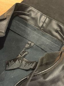 Stylish Black Faux Leather Backpack