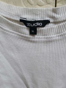 Classic White Ribbed T-Shirt