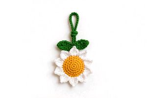 Handmade Crochet Sunflower Bag Charm
