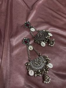 Boho Oxidised Jhumka Earrings ✨