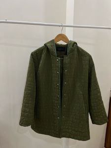 GAFFY SPORT OLIVE GREEN QUILTED HOODED JACKET